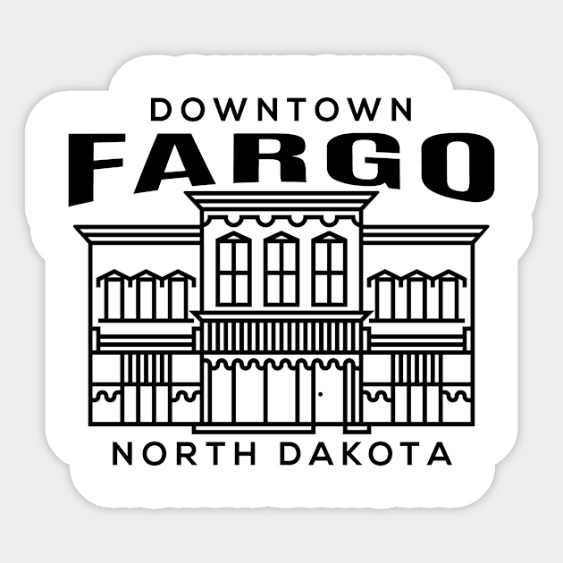 Downtown Fargo ND Sticker by HalpinDesign